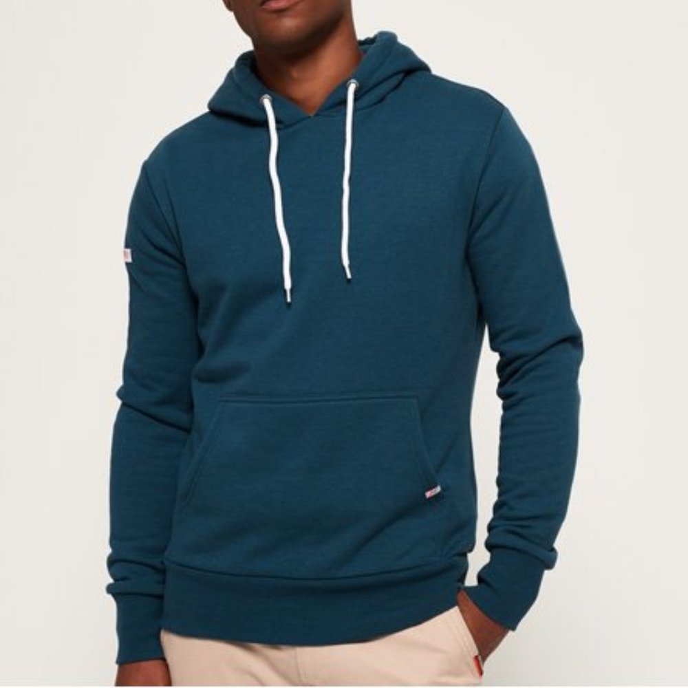 SuperDry Athletics Japan Men's Navy Hoodie in Medium